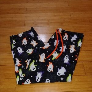 Spooky Ghost Pajamas - Black and Orange Unisex